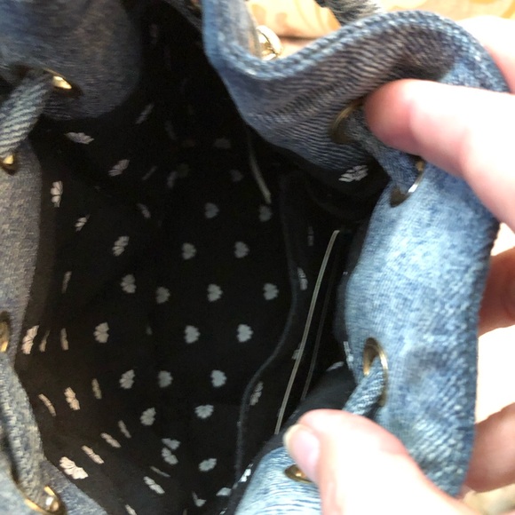 Embellished Denim Bucket Bag - Picture 4 of 4